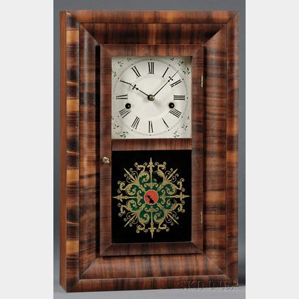 Miniature Mahogany Ogee Clock by Ansonia Brass Company