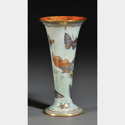 Wedgwood Butterfly Lustre Trumpet Vase