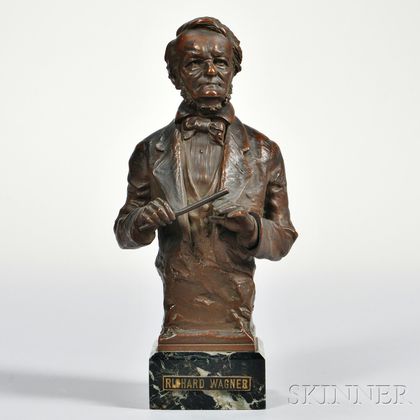 After Carl Kauba (Austria, 1865-1922) Bronze Figure of Richard Wagner