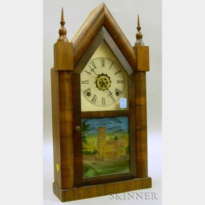 Mahogany Veneer Steeple Clock