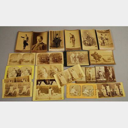 Group of 19th and Early 20th Century Photographic Stereo, Cabinet, and Tobacco Cards
