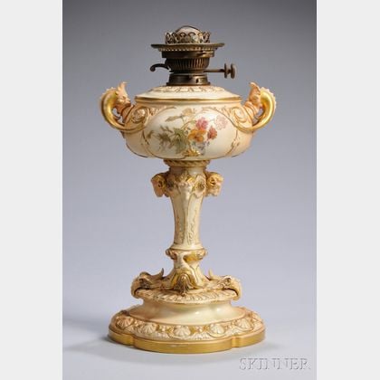 Sold at auction Royal Worcester Gilt and Hand-painted Floral-decorated ...