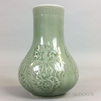 Celadon-glazed Vase