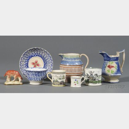 Seven English Pottery Items