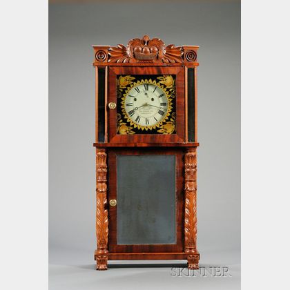 Mahogany Shelf Clock by Asa Munger & Company