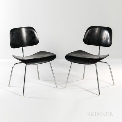Two Ray and Charles Eames for Herman Miller Metal Lounge Chairs (LCM)