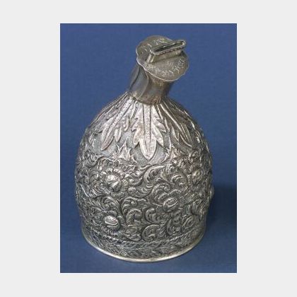 Continental Repousse Silver Charity Container