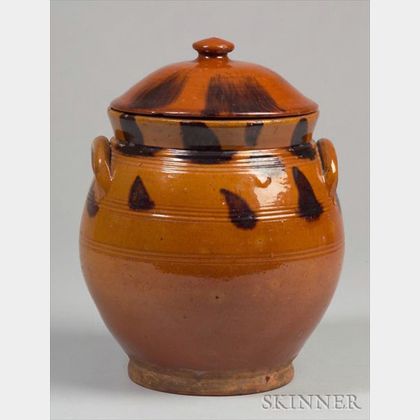 Redware Jar with Cover