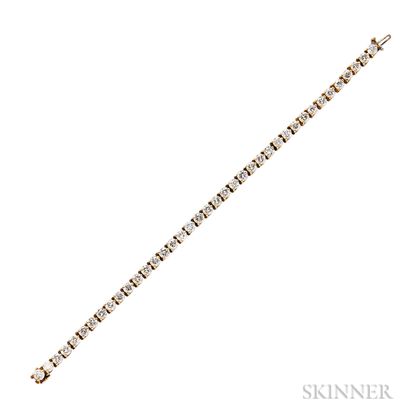18kt Gold and Diamond Line Bracelet