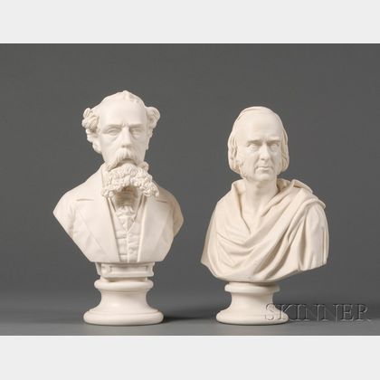 Two Staffordshire Parian Busts