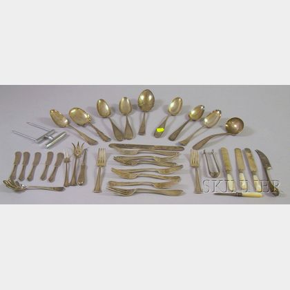 Group of Sterling Silver, Coin Silver, and Silver Plated Flatware