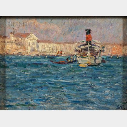 Max Arthur Stremel (German, 1859-1928) Venedig - Dampfer (Venice - Steamer)