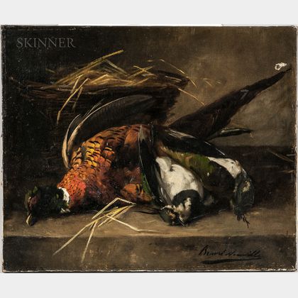 Alfred Arthur Brunel de Neuville (1852-1941) Still Life with Game Birds