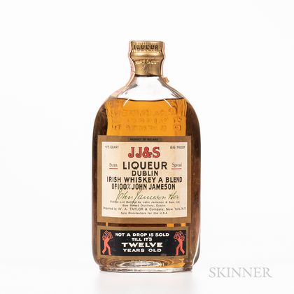 Jameson 12 Years Old, 1 4/5 quart bottle Spirits cannot be shipped. Please see http://bit.ly/sk-spirits for more info. 