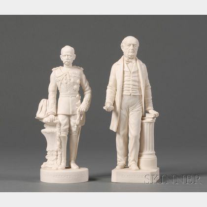 Two Robinson and Leadbeater Parian Figures