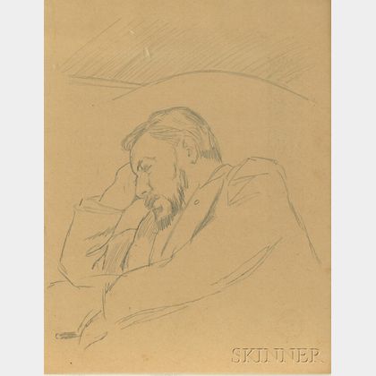 Continental School, 19th/20th Century Portrait of a Man at Rest