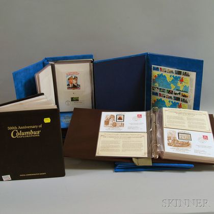 America Remembers the World at War First Day Covers and Two Binders of Columbus Commemorative Covers. Estimate $100-150