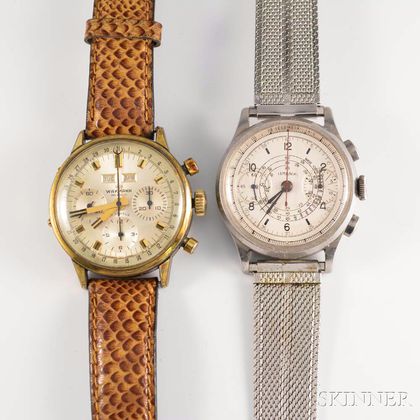 Wakmann and Lemania Chronograph Wristwatches