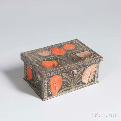 Small Paint-decorated Document Box