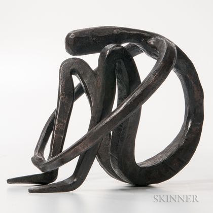 Modernist Bronze Figure Sculpture 