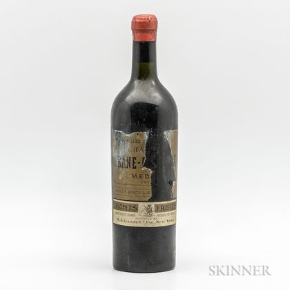 Chateau Brane Cantanac (presumed to be) 1918, 1 bottle 