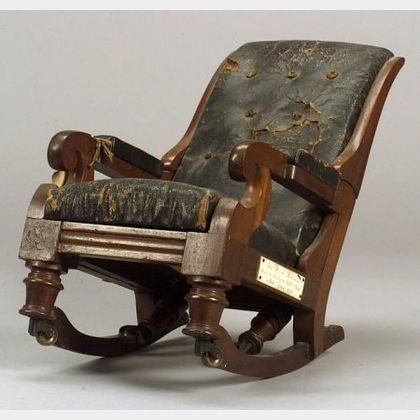 Combined Rocking and Caster Chair Patent Model