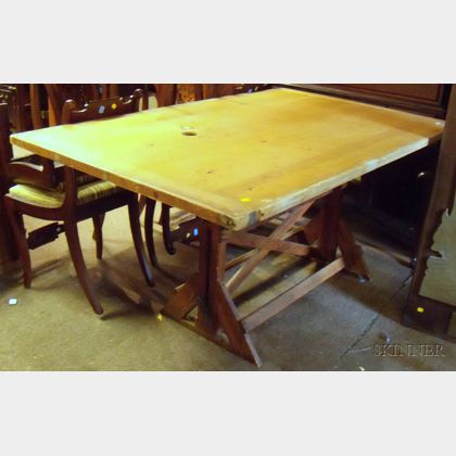 Maple and Oak Adjustable Drafting Table