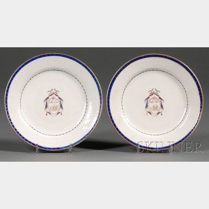 Two Small Chinese Export Porcelain Plates