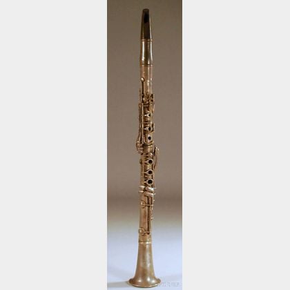 American Double Walled Silver Clarinet, C.G. Conn, Elkhart, c. 1930