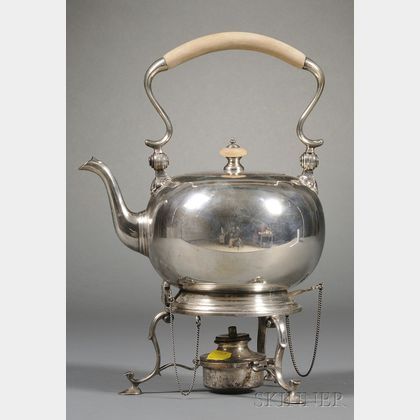 Ensko Queen Anne-style Sterling Kettle on Stand
