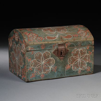 Paint-decorated Dome-top Box