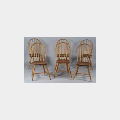 Set of Six Bow-back Windsor Side Chairs