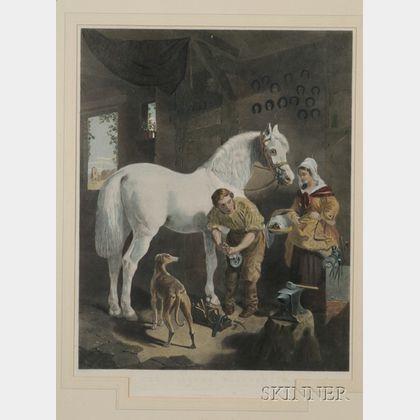 Lot of Four Equestrian Subjects: After John Frederick Herring, Sr. (British, 1795-1865) Rest