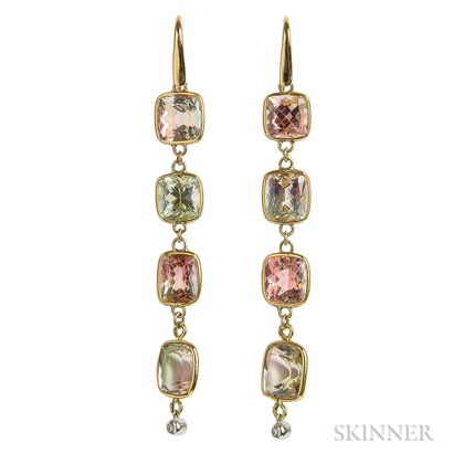 18kt Gold and Tourmaline Earrings