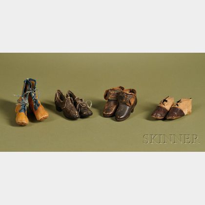 Four Pairs of Doll Shoes