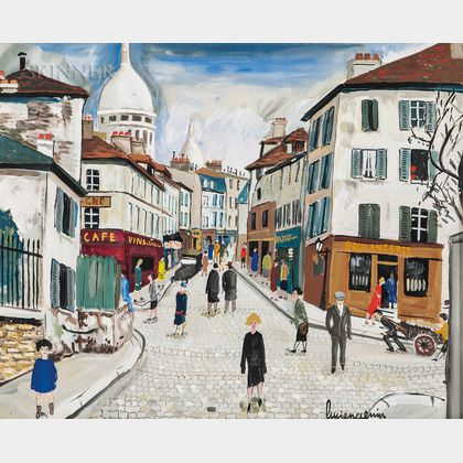 Lucien Génin (French, 1894-1958) Montmartre, rue Norvins