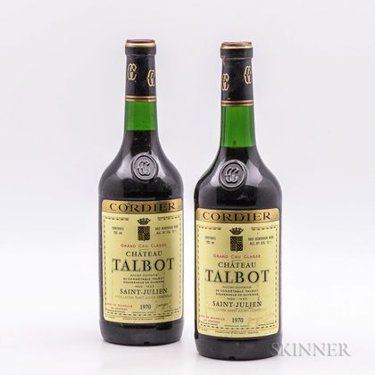 Chateau Talbot 1970, 2 bottles 