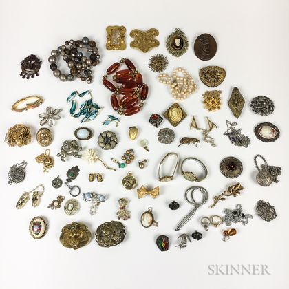 Group of Vintage Costume Jewelry and Accessories