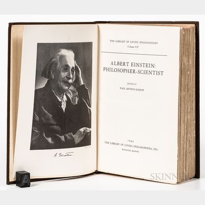 Einstein, Albert (1879-1955) Albert Einstein Philosopher-Scientist, Signed.
