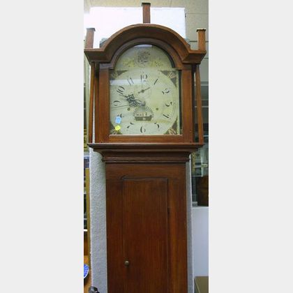 Silas Hoadley Pine-Cased Tall Clock