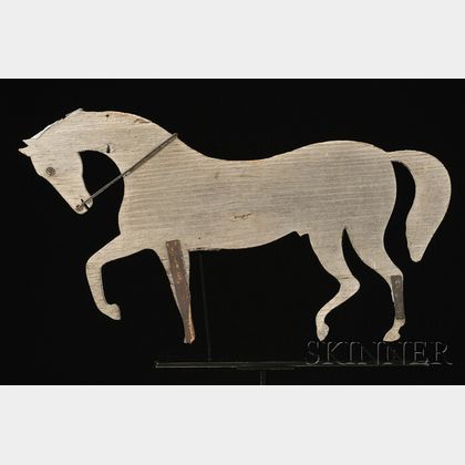 Painted Wooden Walking Horse Weathervane