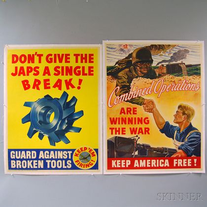 Two General Motors U.S. WWII War Effort Posters