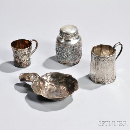 Four Pieces of American Silver Tableware
