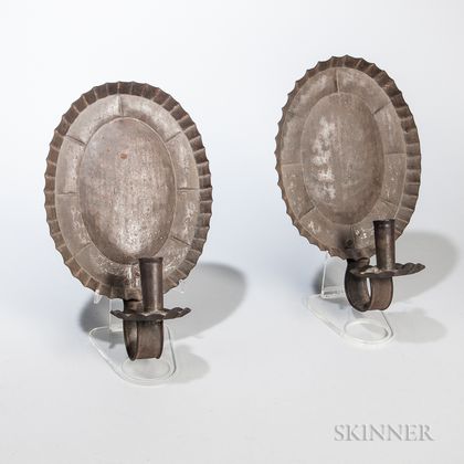 Pair of Tin Candle Sconces
