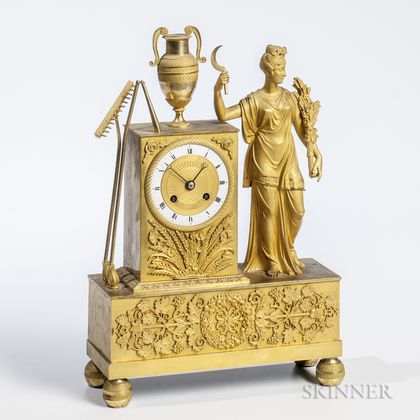 Empire Gilt-bronze Mantel Clock