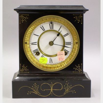 Waterbury Black Mantel Clock