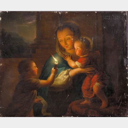 Attributed to Godfried Schalcken (Dutch, 1643-1706) Madonna and Child