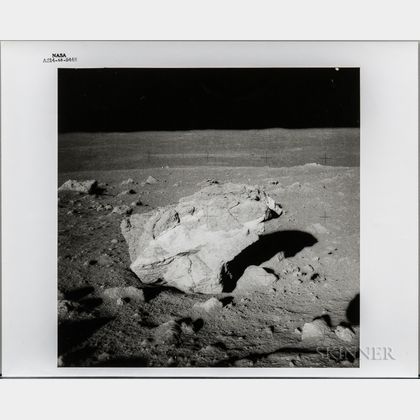 Apollo 14, Contact Rock, a Boulder on the Rim of Cone Crater.