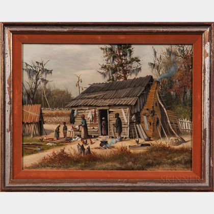 William Aiken Walker (South Carolina/Maryland, 1838-1921) Figures and Cottage