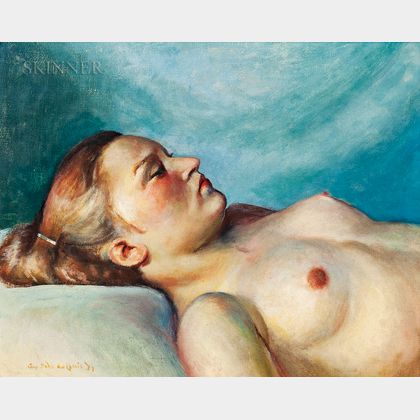 Guy Pène du Bois (American, 1884-1958) Nude Woman
